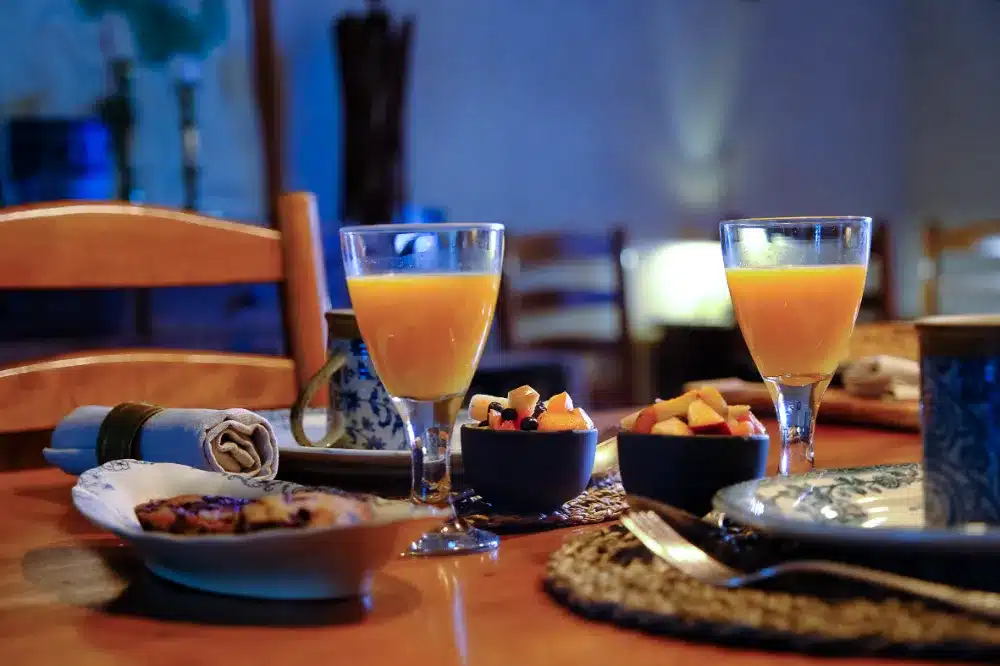 Petits dejeuner avec fruits reve d'aghon